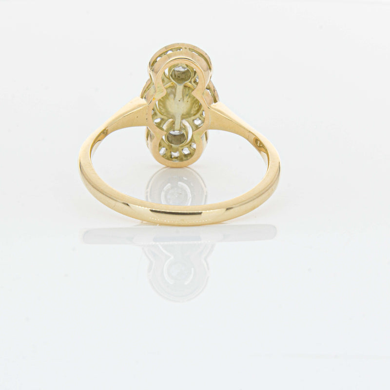 Vintage 14ct Yellow Gold Pearl & Diamond Ring - Ring - Walker & Hall