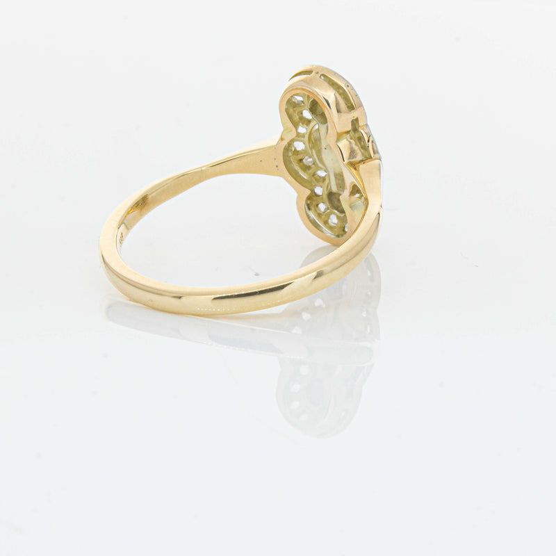 Vintage 14ct Yellow Gold Pearl & Diamond Ring - Ring - Walker & Hall