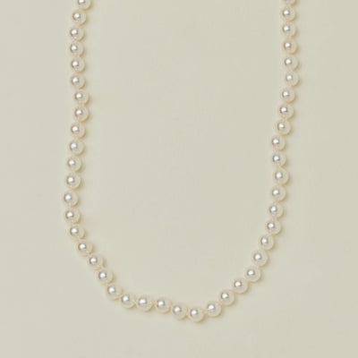 9ct Yellow Gold Akoya 7-7.5mm Pearl Strand -45cm - Necklace - Walker & Hall