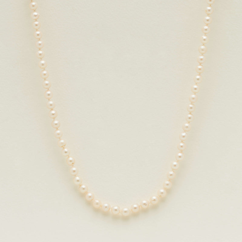 Deja Vu 9ct Yellow Gold 7-7.5mm Akoya Pearl Strand - Necklace - Walker & Hall
