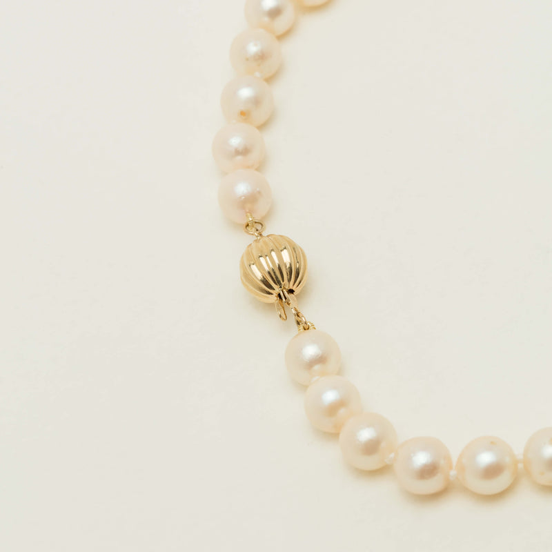Deja Vu 9ct Yellow Gold 7-7.5mm Akoya Pearl Strand - Necklace - Walker & Hall