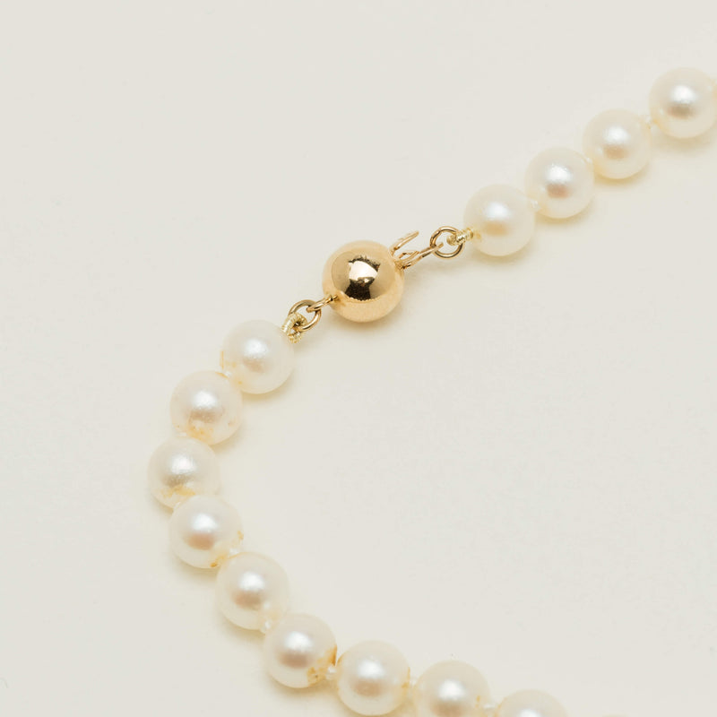 Deja Vu 9ct Yellow Gold 6-6.5mm Akoya Pearl Strand 40cm