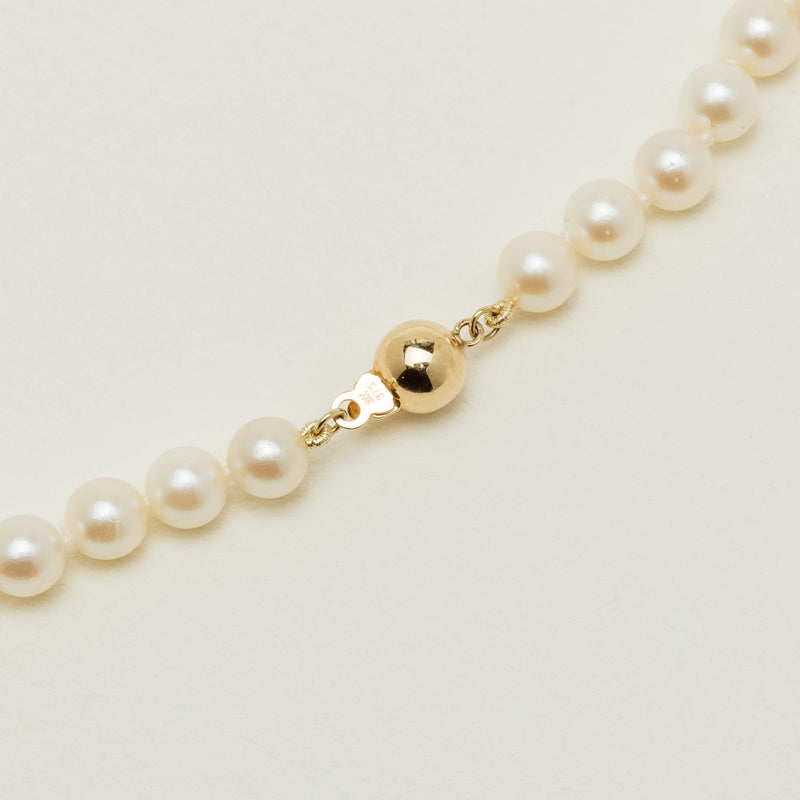 Deja Vu 9ct Yellow Gold 6-6.5mm Akoya Pearl Strand 70cm