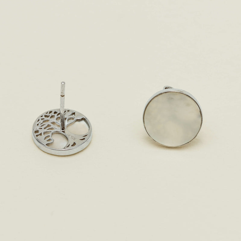 Sterling Silver Mother Of Pearl Gaia Stud Earrings - Earrings - Walker & Hall