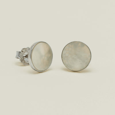 Sterling Silver Mother Of Pearl Gaia Stud Earrings - Earrings - Walker & Hall