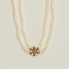 Deja Vu 9ct Yellow Gold Cultured Pearl & Sapphire Strand