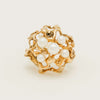 Deja Vu 9ct Yellow Gold Pearl Brutalist Cocktail Ring - Ring - Walker & Hall