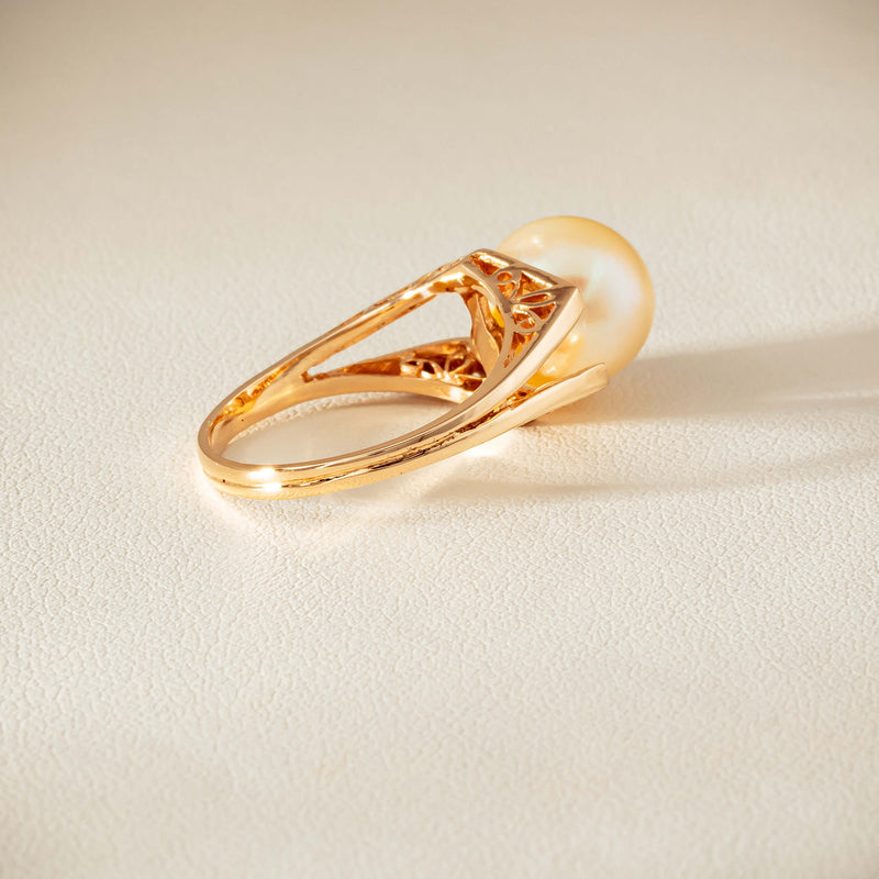 Deja Vu 14ct Rose Gold 10mm Akoya Pearl Ring - Ring - Walker & Hall