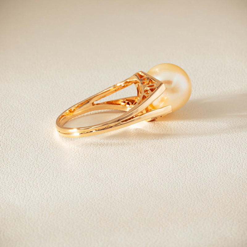 Deja Vu 14ct Rose Gold 10mm Akoya Pearl Ring - Ring - Walker & Hall