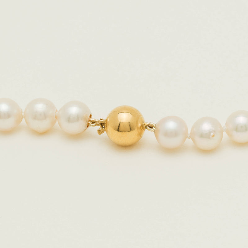 Deja Vu 9ct Yellow Gold 8mm Akoya Pearl Strand 47cm