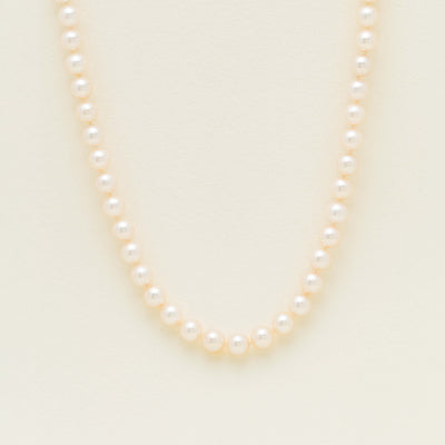 9ct White Gold Akoya 8.5-9mm Pearl Strand - 44cm