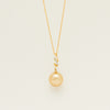 18ct Yellow Gold 13mm Golden Pearl & Diamond Pendant - Necklace - Walker & Hall