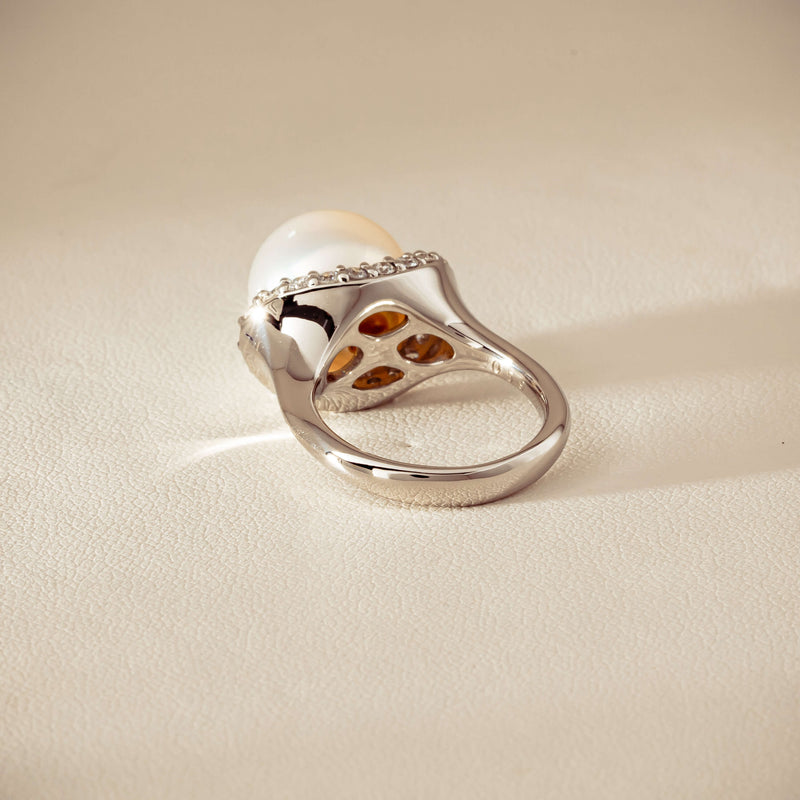 Deja Vu Platinum 12.3mm South Sea Pearl & Diamond Ring - Ring - Walker & Hall
