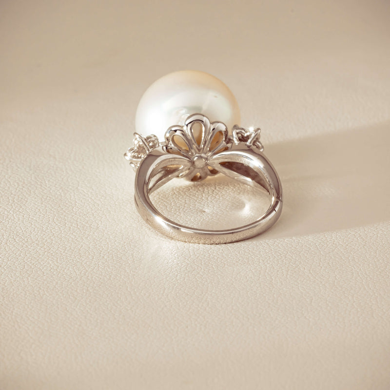 Deja Vu Platinum 15.1mm South Sea Pearl & Diamond Ring - Ring - Walker & Hall