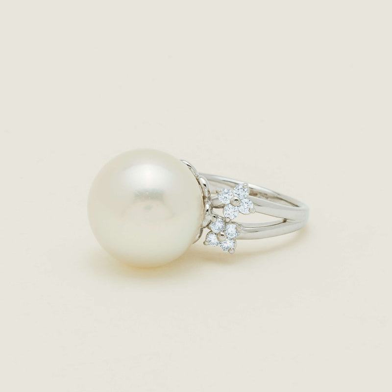 Deja Vu Platinum 15.1mm South Sea Pearl & Diamond Ring - Ring - Walker & Hall