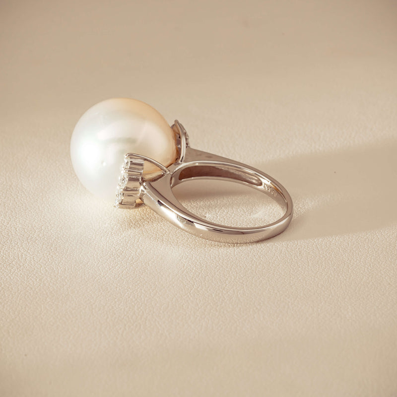 Deja Vu Platinum 16.7mm South Sea Pearl & Diamond Ring - Ring - Walker & Hall