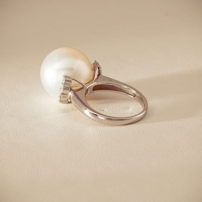 Deja Vu Platinum 16.7mm South Sea Pearl & Diamond Ring - Ring - Walker & Hall