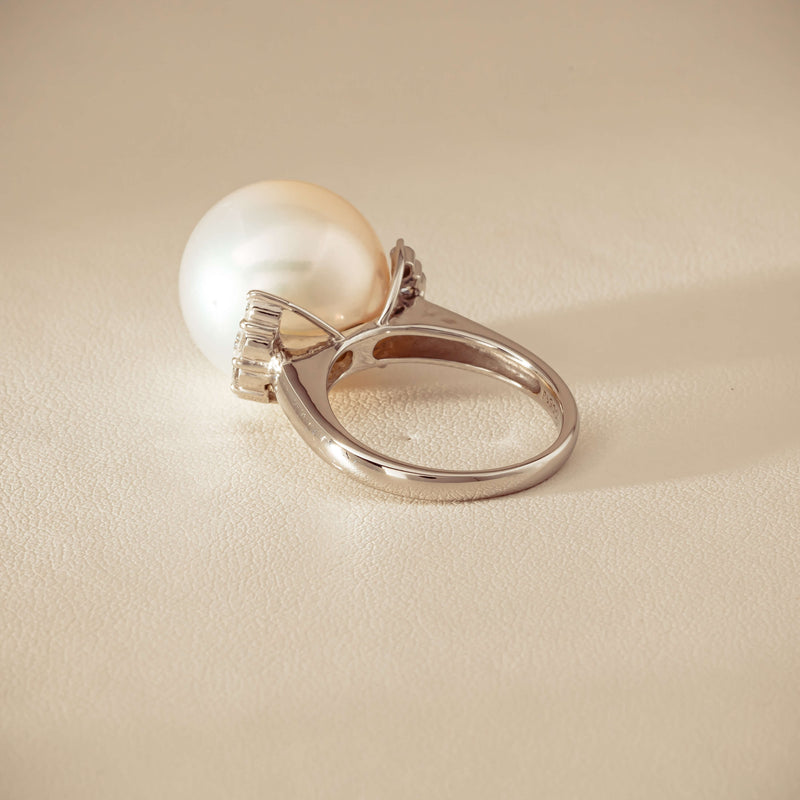 Deja Vu Platinum 16.7mm South Sea Pearl & Diamond Ring - Ring - Walker & Hall