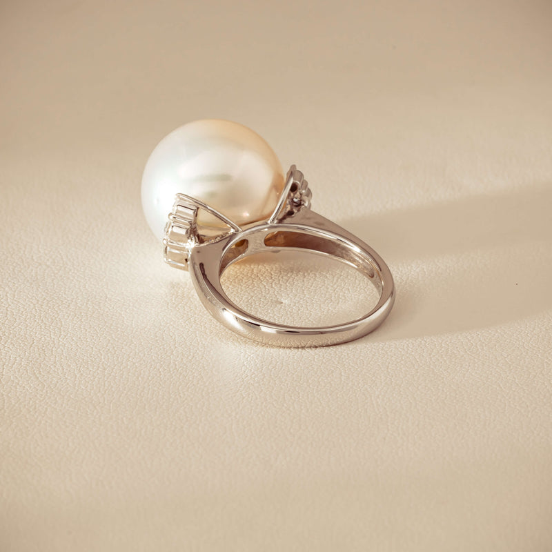 Deja Vu Platinum 16.7mm South Sea Pearl & Diamond Ring - Ring - Walker & Hall