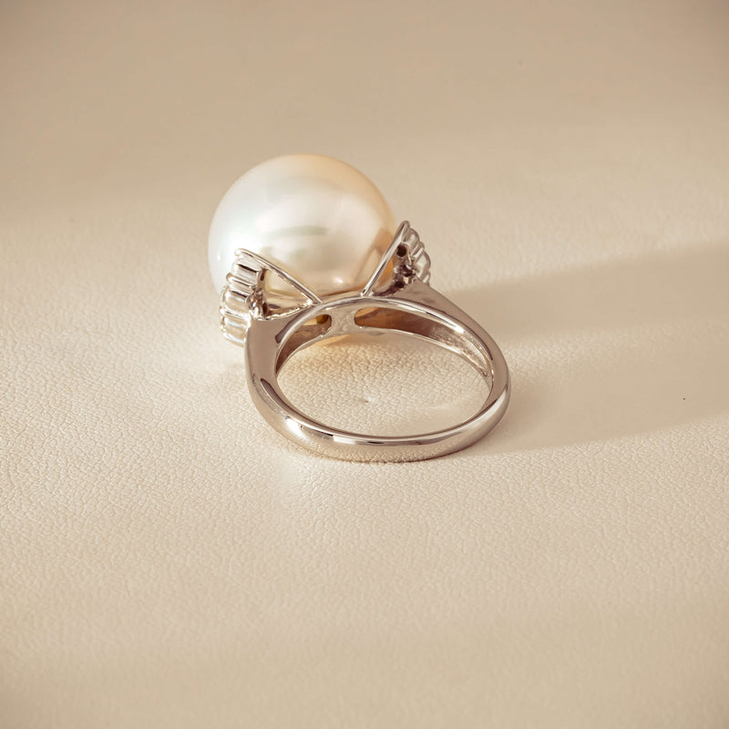 Deja Vu Platinum 16.7mm South Sea Pearl & Diamond Ring - Ring - Walker & Hall