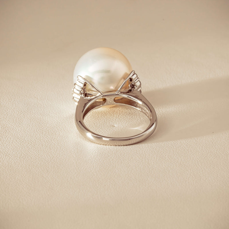 Deja Vu Platinum 16.7mm South Sea Pearl & Diamond Ring - Ring - Walker & Hall