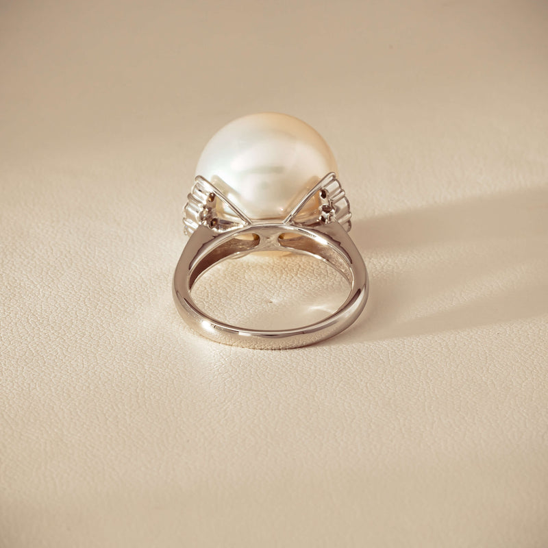 Deja Vu Platinum 16.7mm South Sea Pearl & Diamond Ring - Ring - Walker & Hall