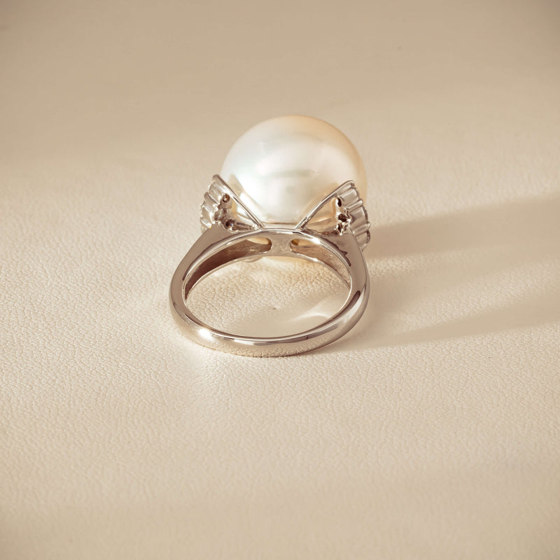 Deja Vu Platinum 16.7mm South Sea Pearl & Diamond Ring - Ring - Walker & Hall