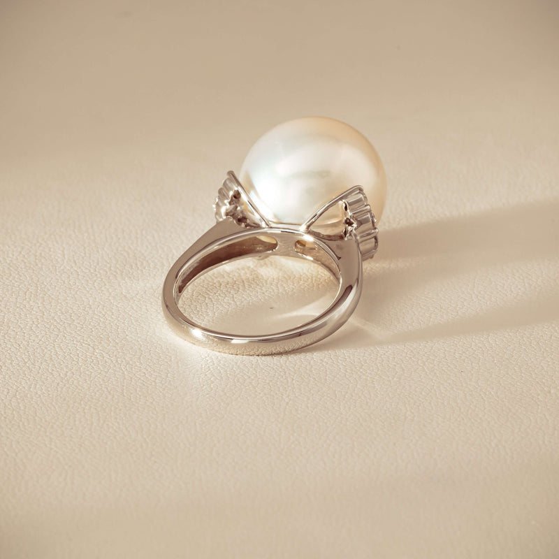 Deja Vu Platinum 16.7mm South Sea Pearl & Diamond Ring - Ring - Walker & Hall
