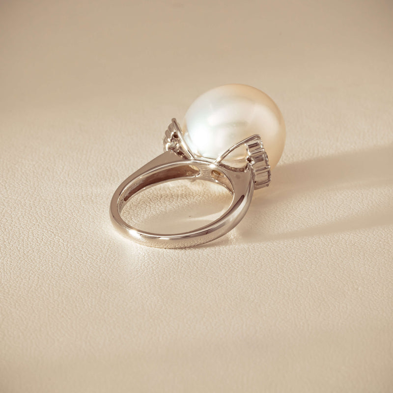 Deja Vu Platinum 16.7mm South Sea Pearl & Diamond Ring - Ring - Walker & Hall