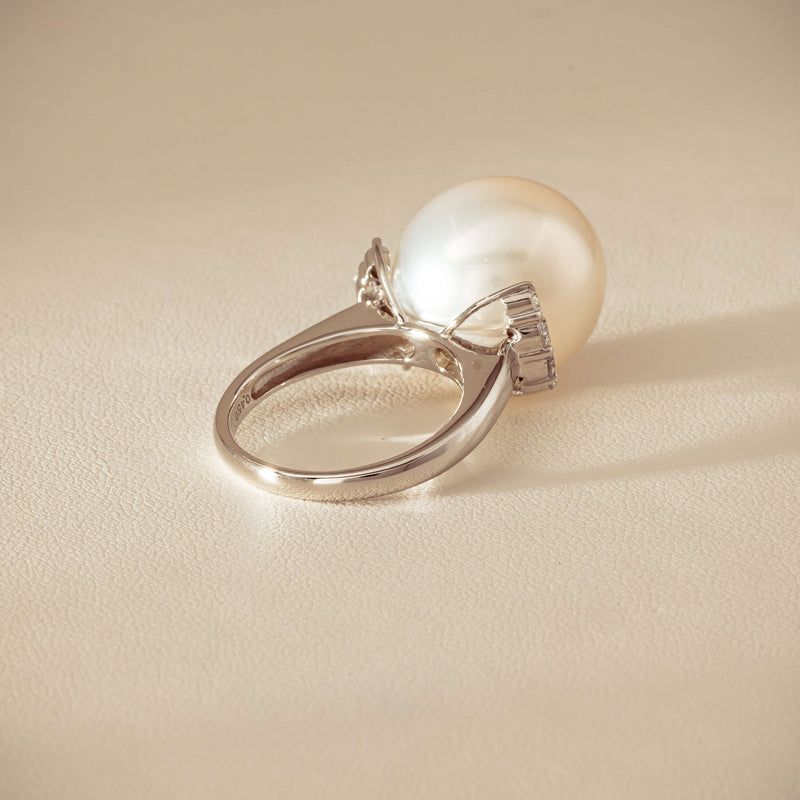 Deja Vu Platinum 16.7mm South Sea Pearl & Diamond Ring - Ring - Walker & Hall