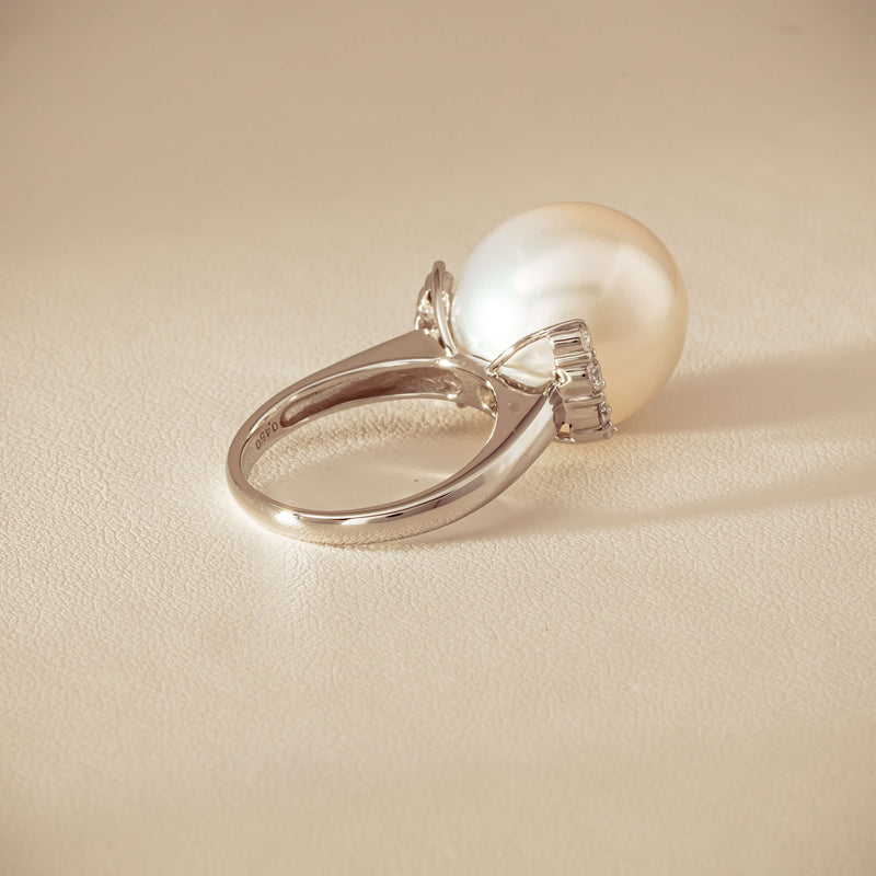Deja Vu Platinum 16.7mm South Sea Pearl & Diamond Ring - Ring - Walker & Hall