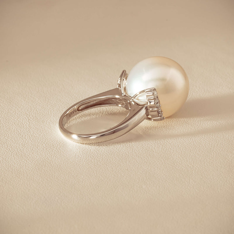 Deja Vu Platinum 16.7mm South Sea Pearl & Diamond Ring - Ring - Walker & Hall