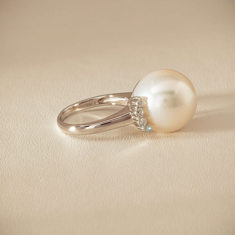 Deja Vu Platinum 16.7mm South Sea Pearl & Diamond Ring - Ring - Walker & Hall
