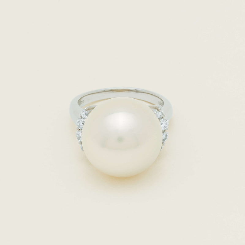 Deja Vu Platinum 16.7mm South Sea Pearl & Diamond Ring - Ring - Walker & Hall
