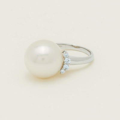 Deja Vu Platinum 16.7mm South Sea Pearl & Diamond Ring - Ring - Walker & Hall