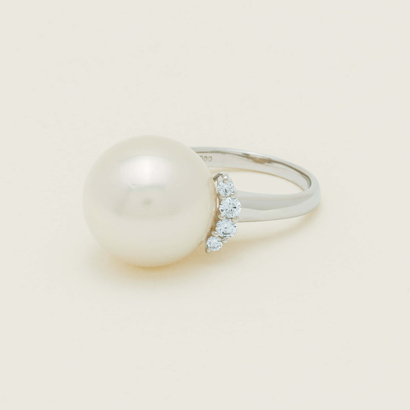 Deja Vu Platinum 16.7mm South Sea Pearl & Diamond Ring - Ring - Walker & Hall