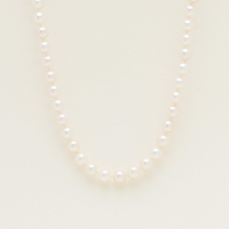 9ct White Gold Akoya 8.5-9mm Pearl Strand 46cm - Necklace - Walker & Hall