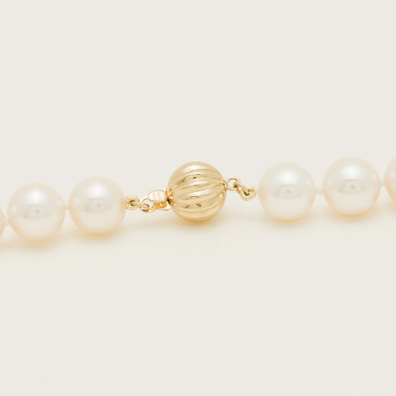 9ct Yellow Gold Akoya 8.5-9mm Pearl Necklace - Necklace - Walker & Hall