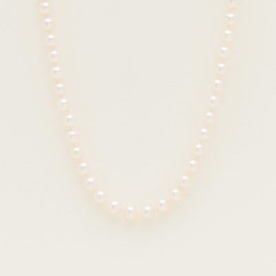 9ct Yellow Gold Akoya 7.5-8mm Pearl Necklace - Necklace - Walker & Hall