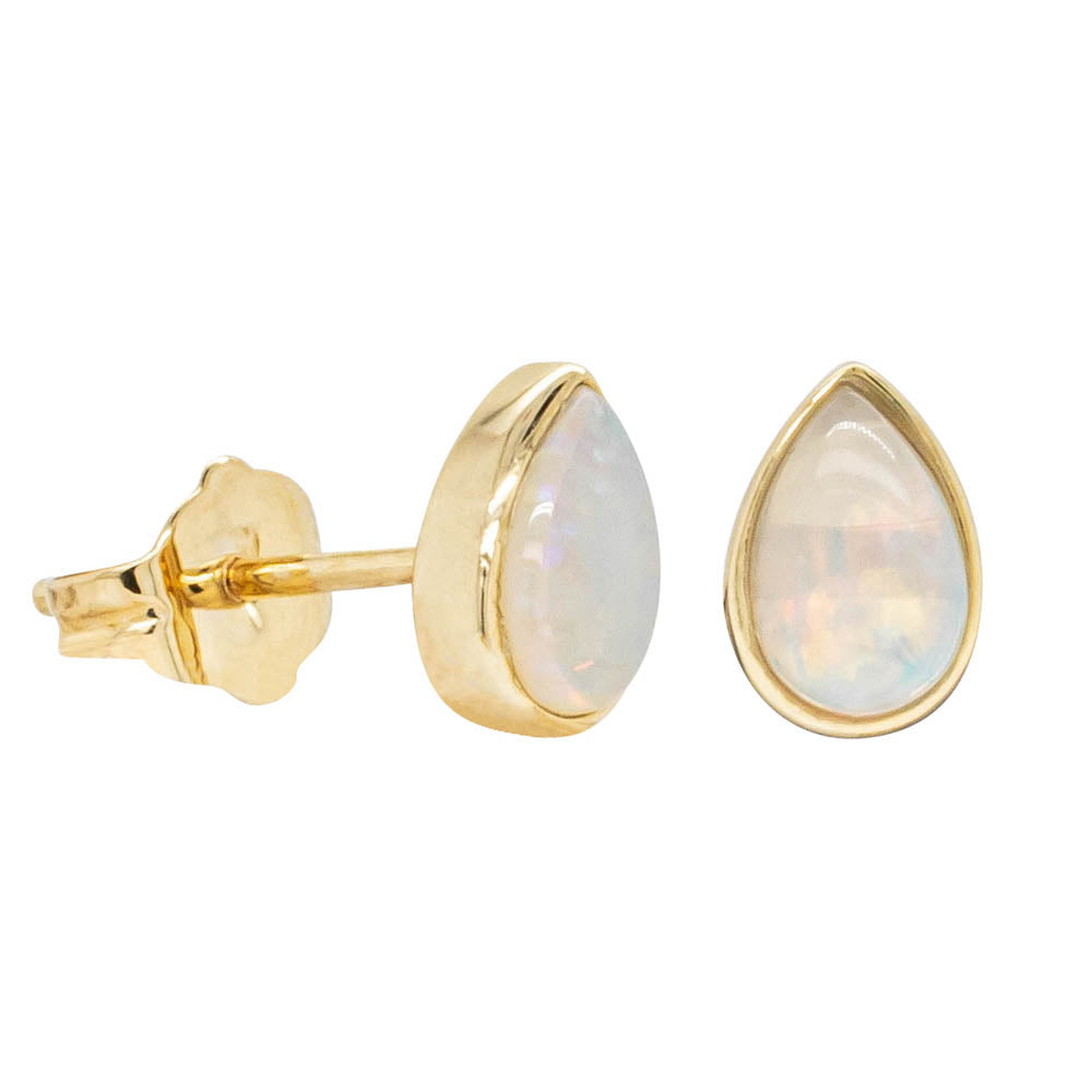 Opal Stud Earrings - Cotton Candy Opal Faceted Earrings - Opal Jewelry –  The Opal Dealer