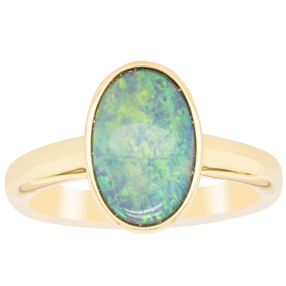 18ct Yellow Gold 1.73ct Opal Ring - Ring - Walker & Hall