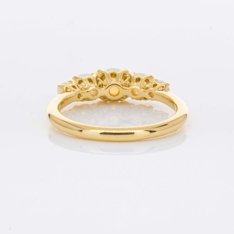 18ct Yellow Gold Five Stone Opal Octavia Ring-Ring-Walker & Hall