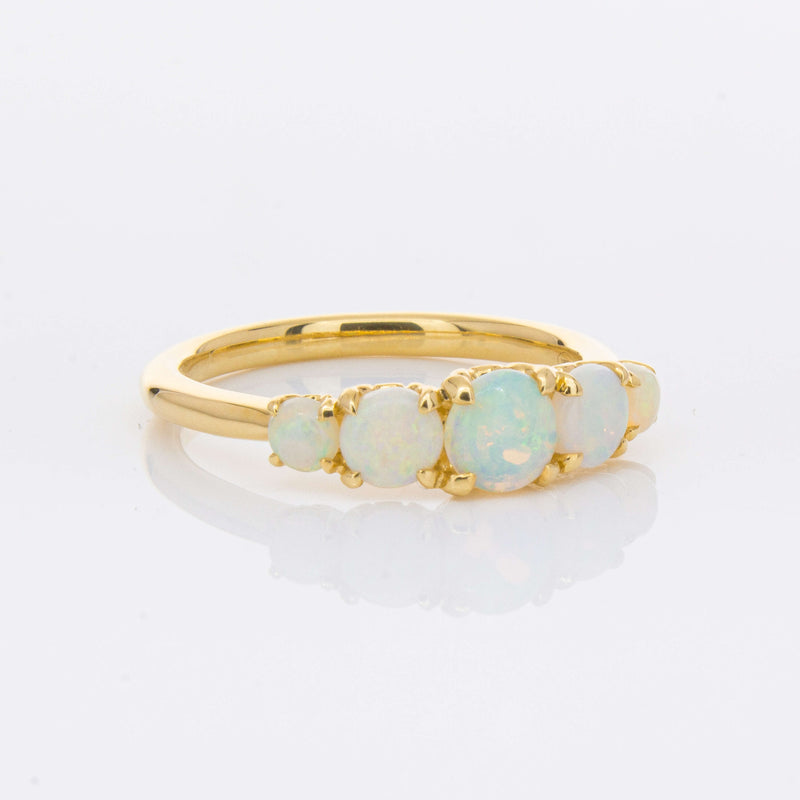 18ct Yellow Gold Five Stone Opal Octavia Ring-Ring-Walker & Hall