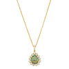 18ct Yellow Gold 2.33ct Opal & Diamond Belle Pendant