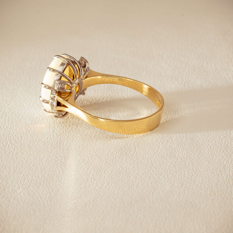 Deja Vu 18ct Yellow Gold Opal & Diamond Ring - Ring - Walker & Hall