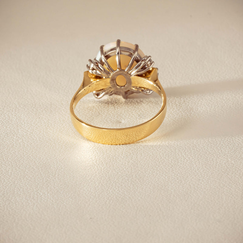 Deja Vu 18ct Yellow Gold Opal & Diamond Ring - Ring - Walker & Hall