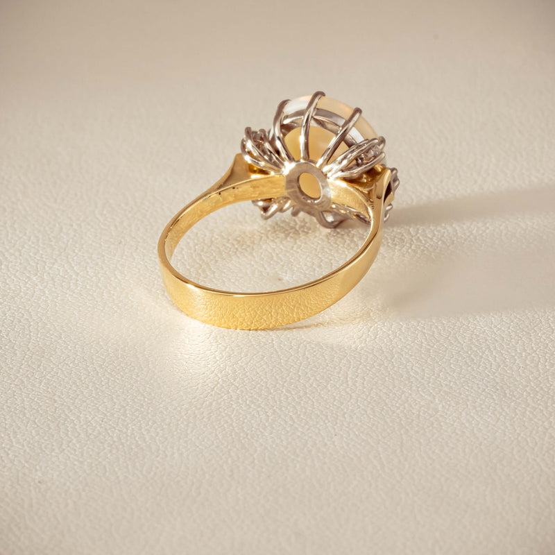 Deja Vu 18ct Yellow Gold Opal & Diamond Ring - Ring - Walker & Hall