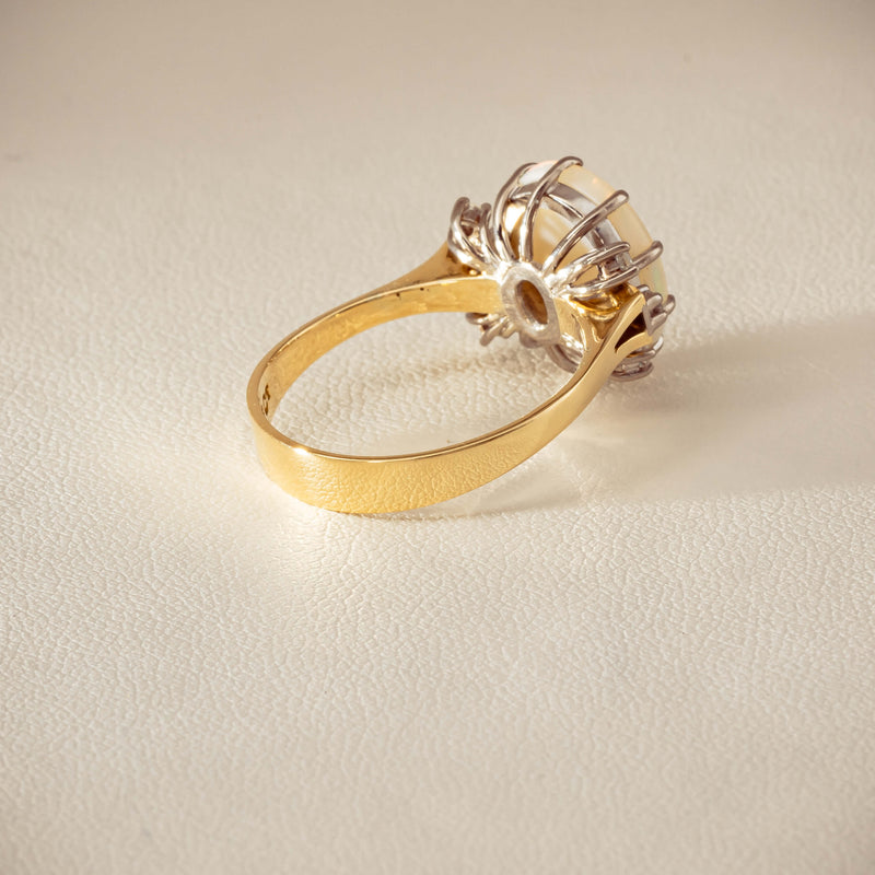 Deja Vu 18ct Yellow Gold Opal & Diamond Ring - Ring - Walker & Hall
