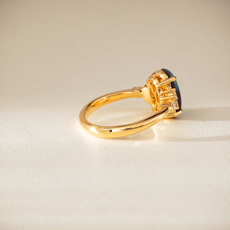 18ct Yellow Gold 1.48ct Opal & Diamond Oriana Ring-Ring-Walker & Hall