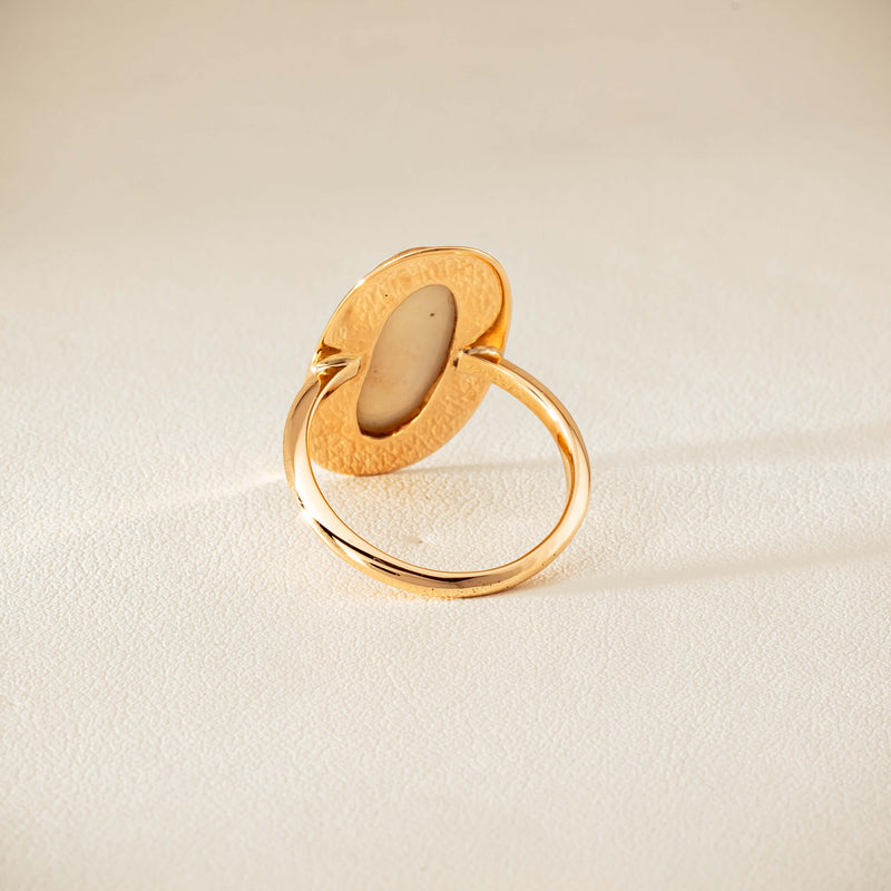 Deja Vu 15ct Rose Gold Opal Bezel-Set Ring - Ring - Walker & Hall